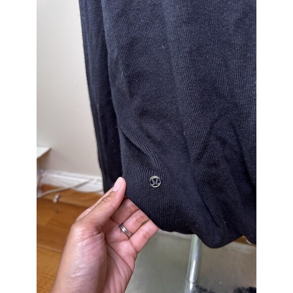 Lululemon Bring It Backbend Sweater Cashmere Blend Bamboo Black Size S 4-6 - Picture 7 of 16